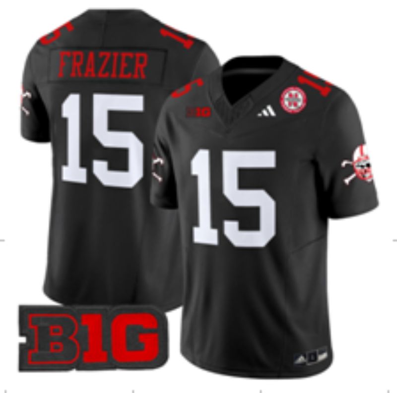 Men Nebraska Cornhuskers #15 Frazier black 2025 Vapor Limited NCAA Jersey 012->ncaa teams->NCAA Jersey